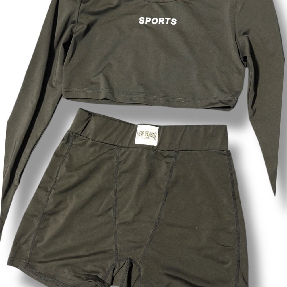 Womens biker shorts set